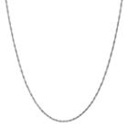 14k White Gold Solid Singapore 14 Inch Chain Necklace