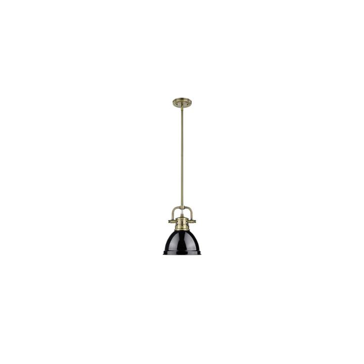 Duncan Mini Pendant With Rod In Aged Brass