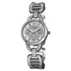 Akribos Xxiv Womens Silver Tone Strap Watch-a-703ss
