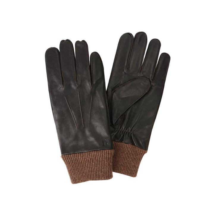 Haggar Leather And Knit Gloves