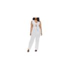 Fashion To Figure Cara Bow Front Stripe Jumpsuit - Plus