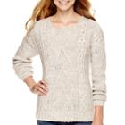 Arizona Long-sleeve Chunky Pullover Sweater - Juniors