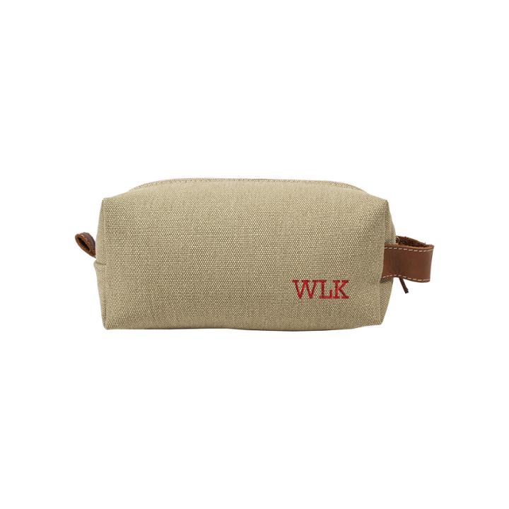 Personalized Waxed Canvas Toiletry Bag
