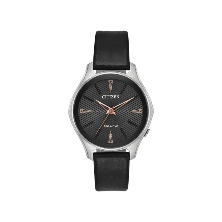Citizen Womens Black Strap Watch-em0591-01e