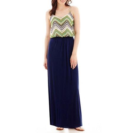 A.n.a Sleeveless V-neck Blouson Maxi Dress