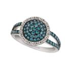 Limited Quantities Le Vian Grand Sample Sale 7/8 Ct. T.w. White And Color-enhanced Blue Diamond Ring