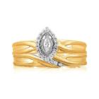 1/4 Ct. T.w. Diamond 14k Yellow Gold Marquise Bridal Ring Set
