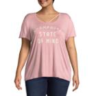Boutique + Short Sleeve Scoop Neck Graphic T-shirt - Plus