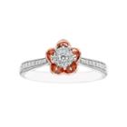 Enchanted By Disney Womens 1/5 Ct. T.w. Genuine Round Diamond 10k Gold Promise Ring