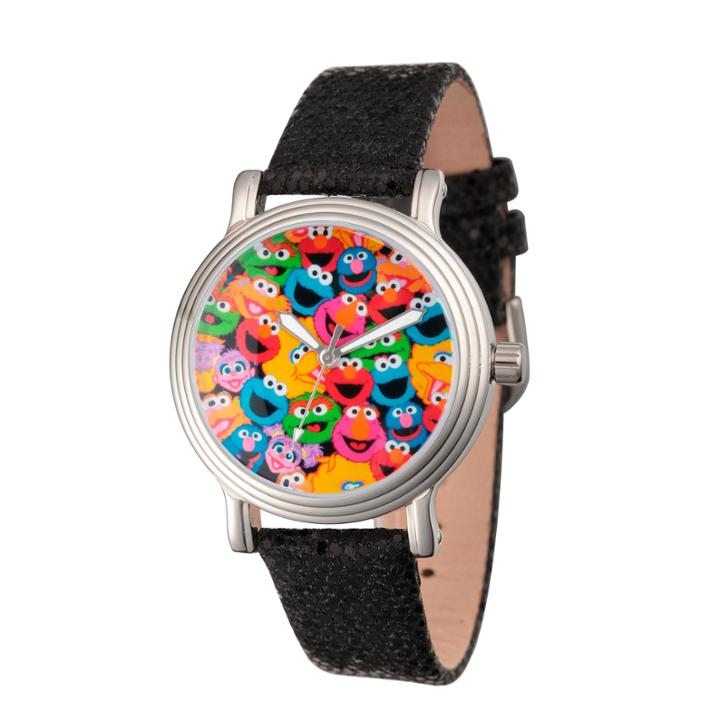 Sesame Street Womens Black Strap Watch-wss000001