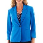 Black Label By Evan-picone Ruched-sleeve Jacket