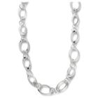 Worthington Silver-tone Circle Link Long Necklace