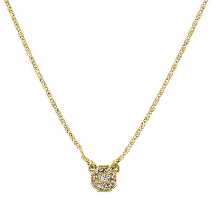 1928 Vintage Inspirations Womens Clear Brass Pendant Necklace