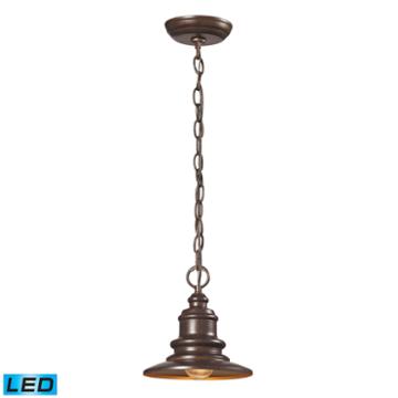 Marina 1-light Outdoor Led Pendent In Hazelnut Bronze