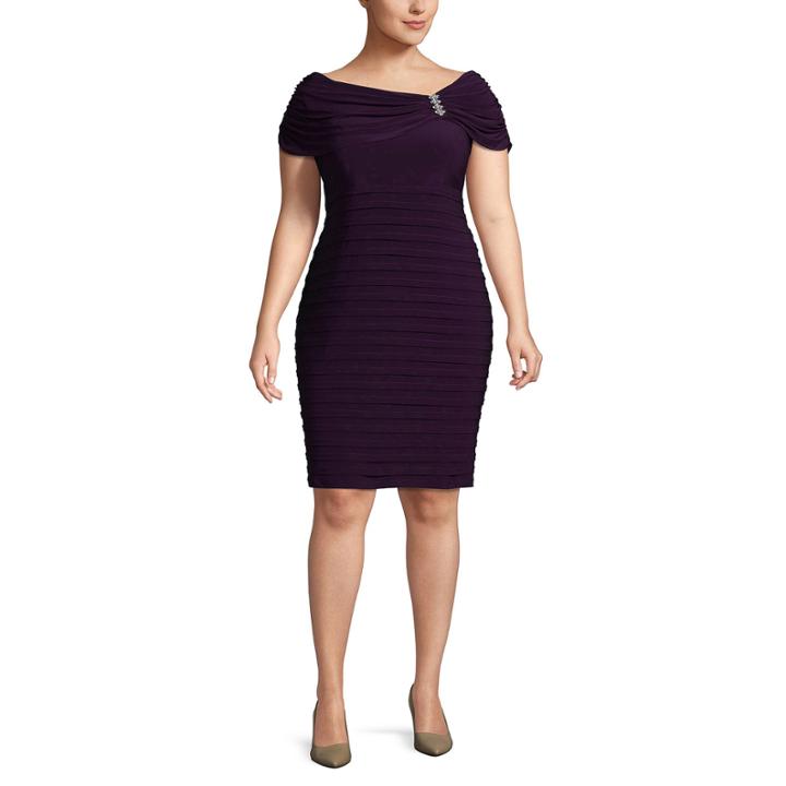 Scarlett Short Sleeve Party Dress-plus