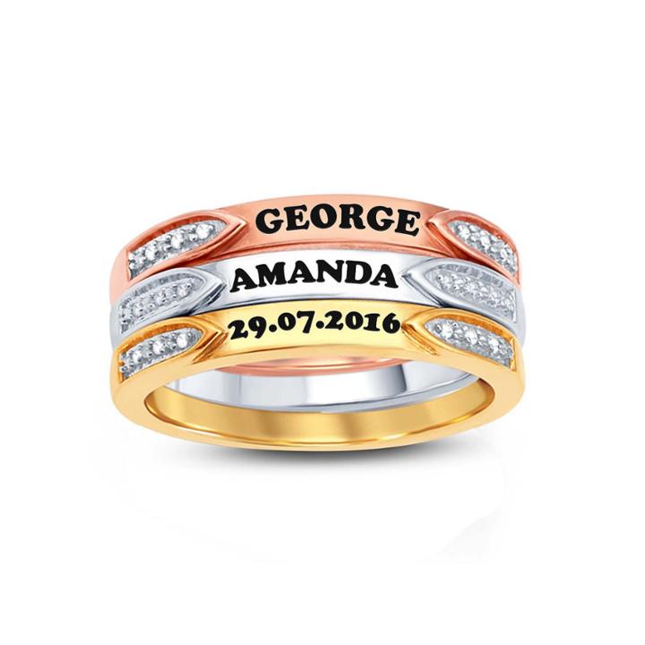 Womens Diamond Accent Genuine Round White Diamond Sterling Silver Stackable Ring