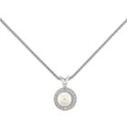 Womens Diamond Accent White Cultured Freshwater Pearls Pendant Necklace