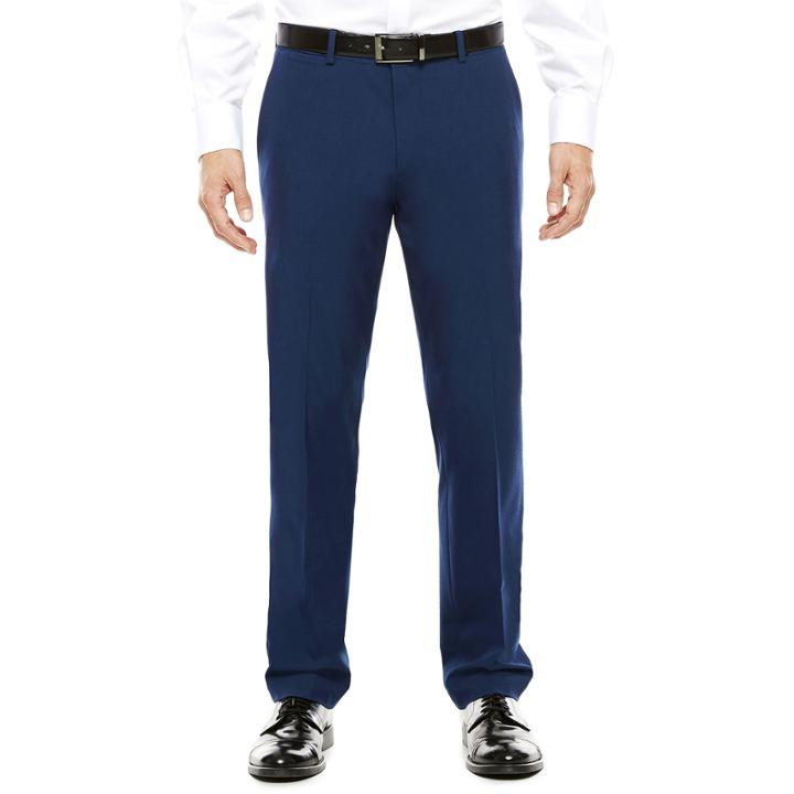 Men's Jf J. Ferrar Blue Stretch Flat-front Super Slim-fit Suit Pants
