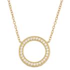 Diamonart Not Applicable Womens 1/3 Ct. T.w. White Cubic Zirconia 18k Gold Over Silver Pendant Necklace