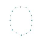 Liz Claiborne Silver-tone Blue Stone Long Strand Necklace
