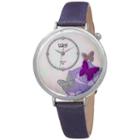 Burgi Womens Purple Strap Watch-b-158pu