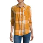 Vanilla Star Long Sleeve Collar Neck Flannel Shirt-juniors