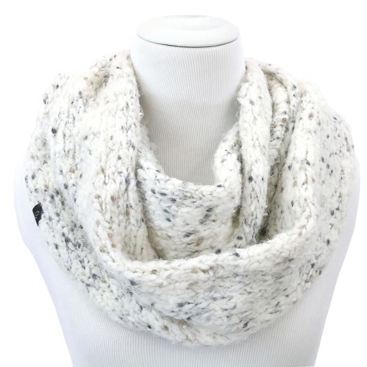Cuddl Duds Super Cozy And Ultra Soft 2-tone Color Knit Infinity Scarf