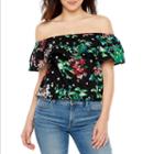 Bold Elements Off The Shoulder Ruffle Top
