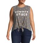 Summer Vibes Allover Pineapple Tank - Juniors Plu