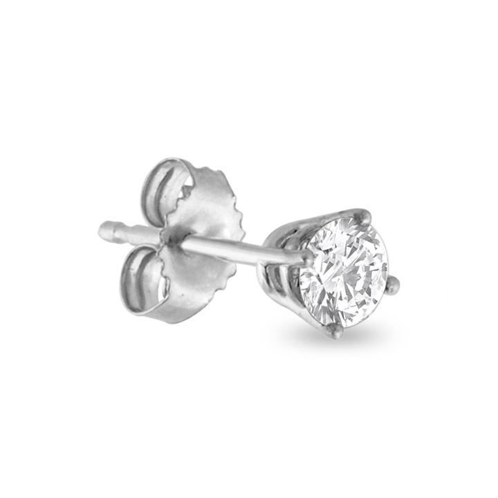 Mens 1/4 Ct. T.w. Diamond 14k White Gold Stud Earring