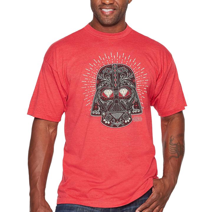 Starwars Vader Sugar Short Sleeve Graphic T-shirt-big And Tall