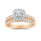 Womens 1 Ct. T.w. White Diamond 10k Gold Engagement Ring