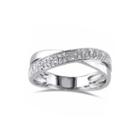 1/6 Ct. T.w. Diamond Sterling Silver Criss-cross Ring