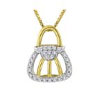 1/10 Ct. T.w. Diamond 14k Yellow Gold Over Sterling Silver Pendant Necklace