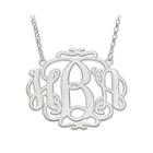 Personalized 31x39mm Scroll Monogram Necklace