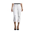 Stylus&trade; Destructed Roll-cuff Boyfriend Crop Jeans