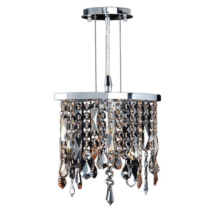 Fiona Collection 1 Light Mini Chrome Finish Multi-colored Crystal Pendant