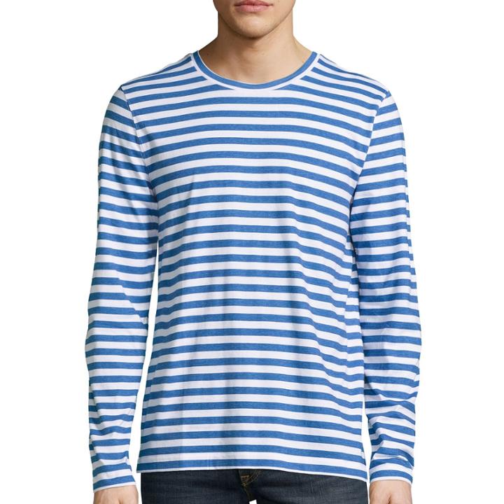 Arizona Long Sleeve Stripe Crew Neck T-shirt