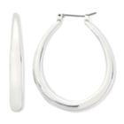Mixit Silver-tone Oval Hoop Earrings