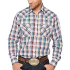 Ely Cattleman Long Sleeve Plaid Snap-front Shirt-big And Tall