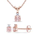 Womens 2-pc. 1/10 Ct. T.w. Pink Morganite 10k Gold Sterling Silver Jewelry Set