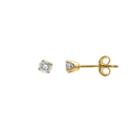 1/4 Ct. T.w. Genuine White Diamond 10k Gold 3.1mm Stud Earrings
