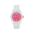 Womens Accutime White/pink Strap Watch