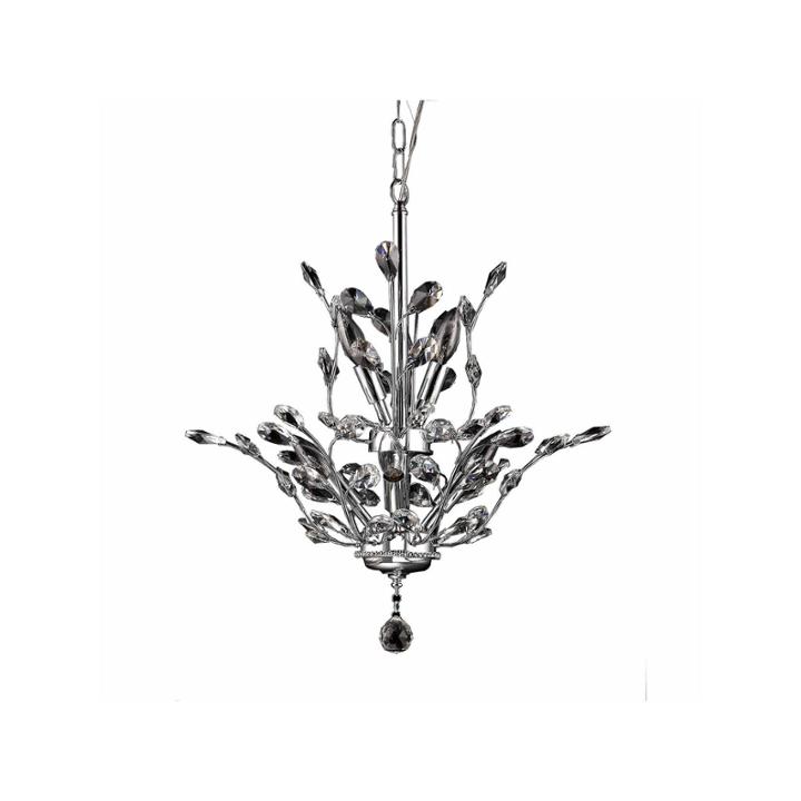 Warehouse Of Tiffany Leah 8-light Chrome Leaf-likecrystal Chandelier