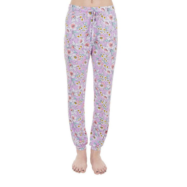 Drawstring Printed Self Cuff Jogger Pant - Plus