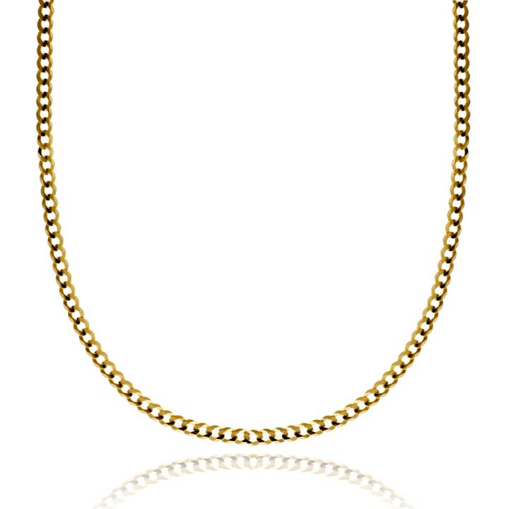 14k Yellow Gold 3.15 Mm Curb Necklace 22
