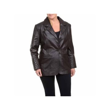 Excelled Leather Blazer-plus