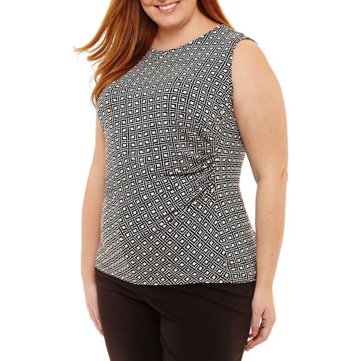 Liz Claiborne Sleeveless Shell- Plus