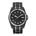 Bulova Mens Black Diamond-accent Watch 98d107