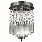 Torrent Collection 5 Light 16 Round Chrome Finishand Clear Crystal Flush Mount Ceiling Light